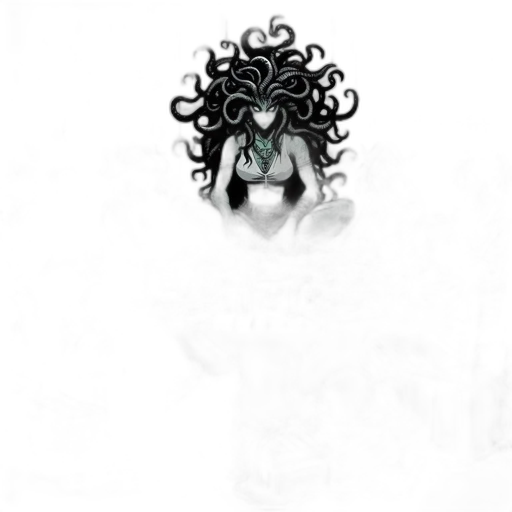 jewelry, crown, mask, hair, photorealistic, concept art, fantasy art, pencil sketch transparent PNG cut-out