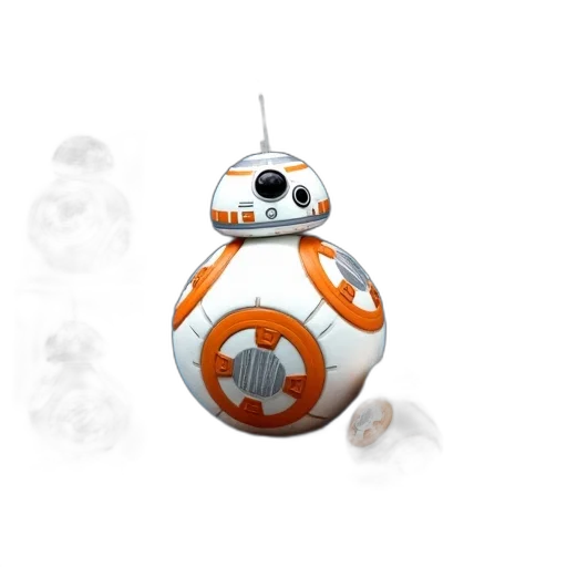 robot, 3d render, concept art, promotional, image, bb-8, bb-9e, sideshow transparent PNG cut-out
