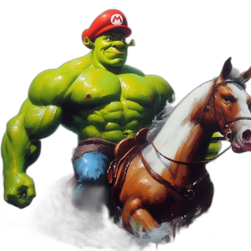 animal, weapon, concept art, fantasy art, photorealistic, comic book art, green-skinned, figure transparent PNG cut-out