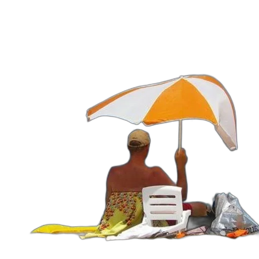 umbrella, furniture, hat, staff, 3d render, concept art, photorealistic, beach transparent PNG cut-out
