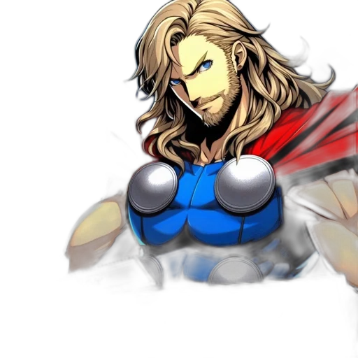 hair, mask, concept art, comic book art, fantasy art, anime, digital, portrait transparent PNG cut-out