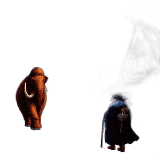 mask, creature, animal, jacket, concept art, 3d render, pixel art, fantasy art transparent PNG cut-out