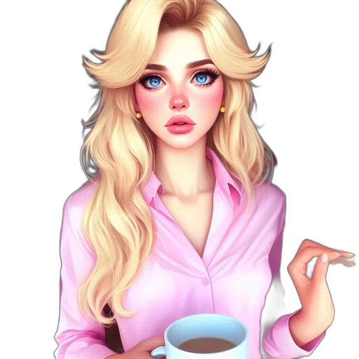 fantasy art, cartoon, anime, pixel art, pastel, illustration, presents, woman transparent PNG cut-out