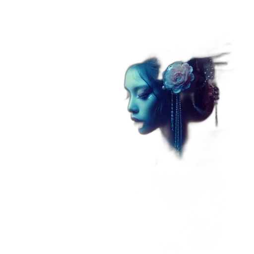 robot, face, creature, hair, concept art, cyberpunk, 3d render, photorealistic transparent PNG cut-out