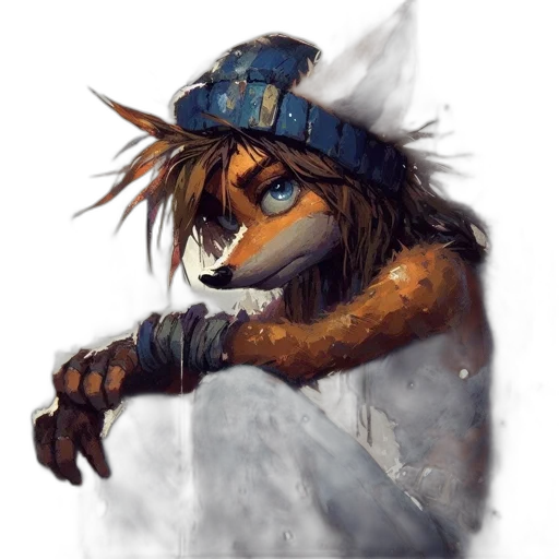 hat, staff, mask, animal, fantasy art, concept art, watercolor, photorealistic transparent PNG cut-out
