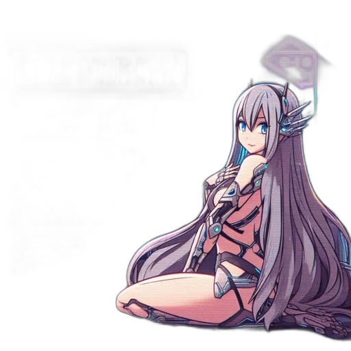 sword, robot, dress, weapon, anime, fantasy art, concept art, pixel art transparent PNG cut-out