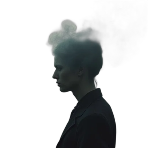 jacket, hair, face, mask transparent PNG cut-out