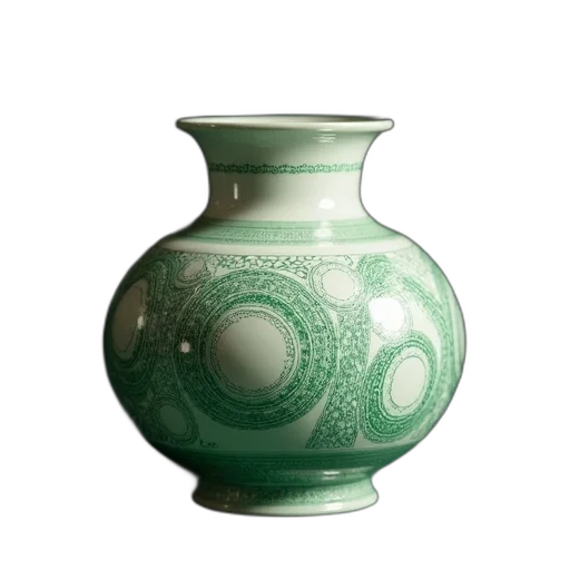 bottle, furniture, 3d render, photorealistic, green, close-up, white, ceramic transparent PNG cut-out