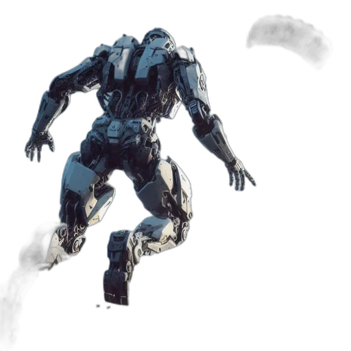 robot, creature, weapon, concept art, comic book art, fantasy art, 3d render, fog transparent PNG cut-out