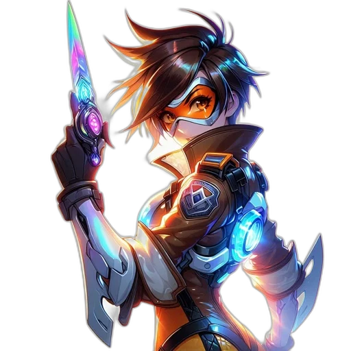 staff, sword, weapon, robot, concept art, fantasy art, cyberpunk, anime transparent PNG cut-out