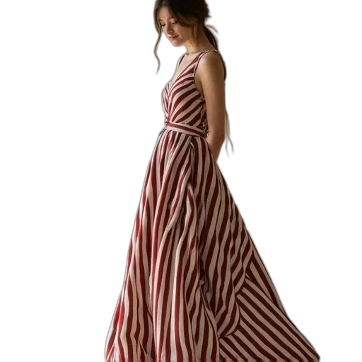 dress, photorealistic, red, earth tones transparent PNG cut-out