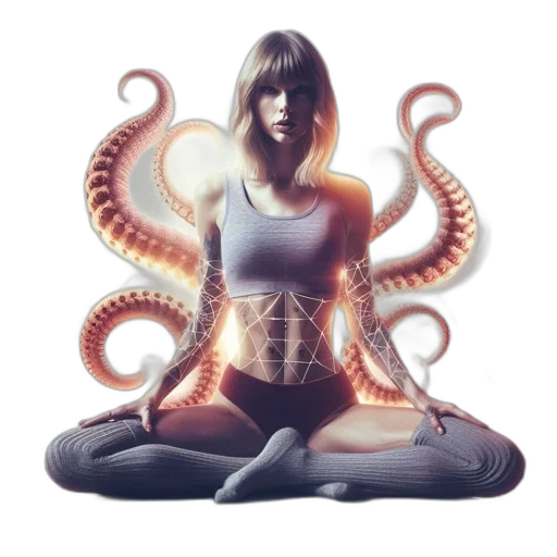 concept art, fantasy art, pixel art, comic book art, woman, workout, attire, adorned transparent PNG cut-out