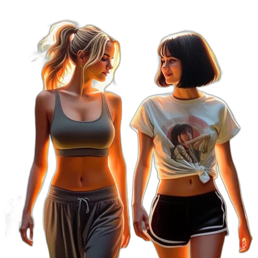 comic book art, concept art, photorealistic, oil painting, neon lights, neon, golden, colorful transparent PNG cut-out