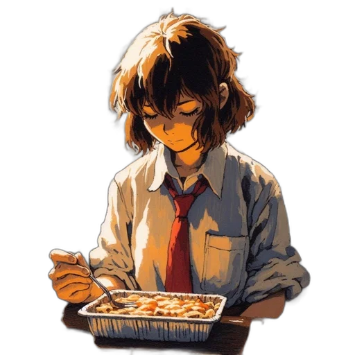 food, face, robot, jacket, anime, watercolor, pixel art, comic book art transparent PNG cut-out