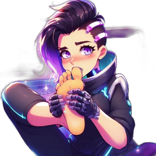 weapon, staff, robot, cyberpunk, anime, concept art, pixel art, neon lights transparent PNG cut-out