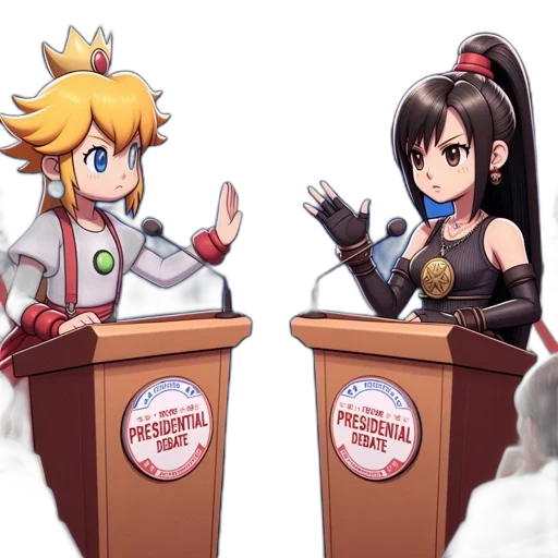 anime, concept art, 3d render, pixel art, two, characters, one, crown transparent PNG cut-out