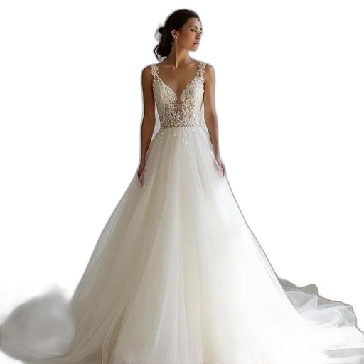 dress, photorealistic, white, monique transparent PNG cut-out