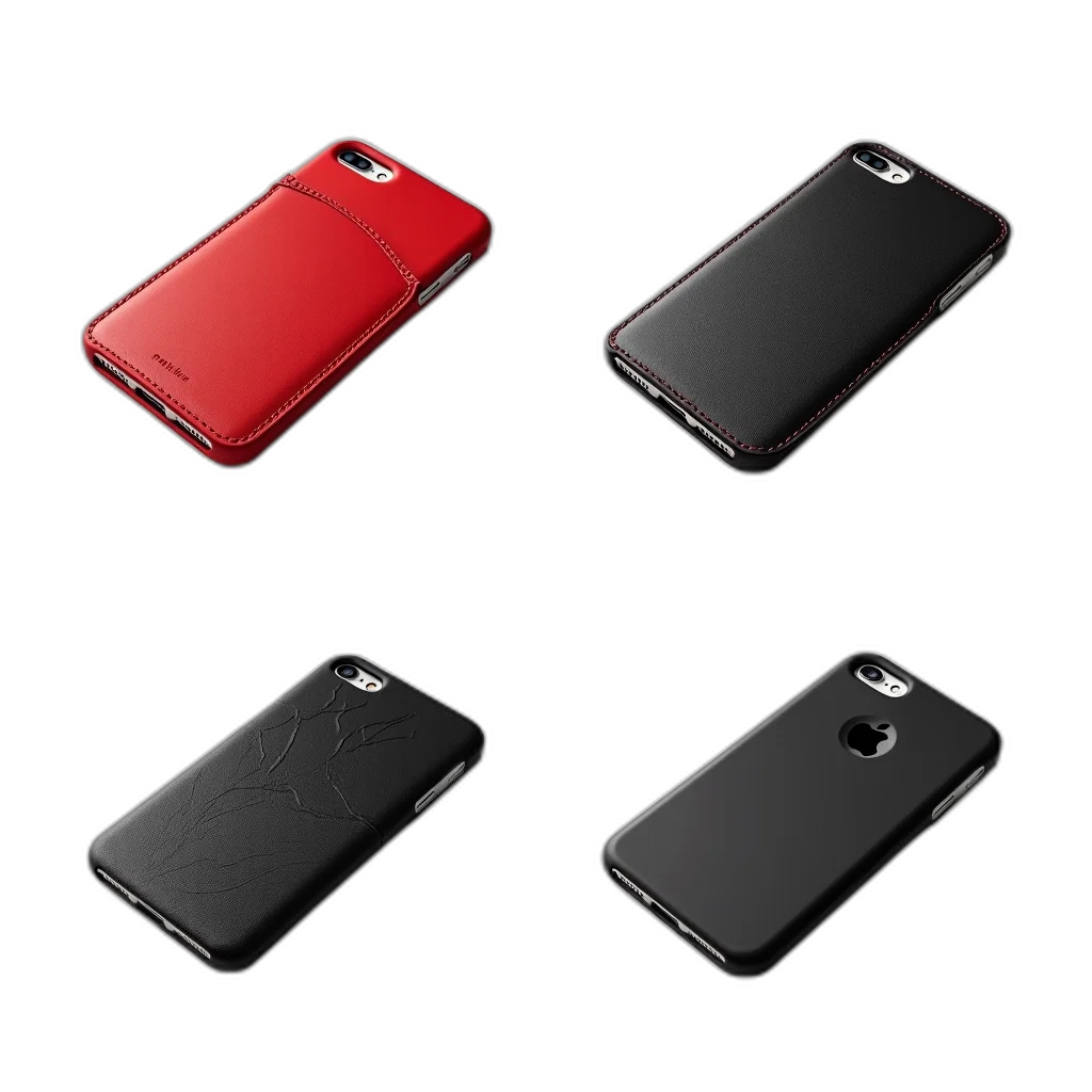 3d render, red, dark, collection, four, images, showcasing, different transparent PNG cut-out