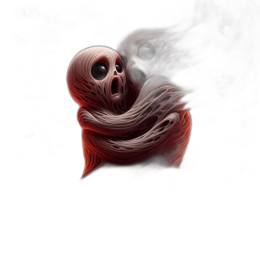 creature, hair, mask, face, concept art, fantasy art, photorealistic, watercolor transparent PNG cut-out