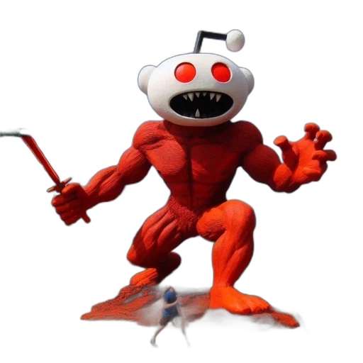 robot, creature, staff, animal, 3d render, concept art, pixel art, comic book art transparent PNG cut-out
