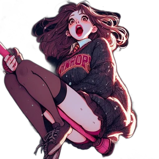 jacket, hair, creature, weapon, concept art, anime, comic book art, pixel art transparent PNG cut-out