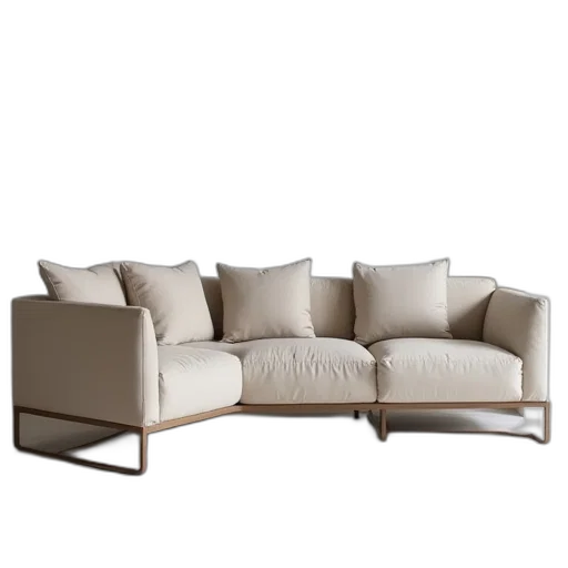 furniture, 3d render, photorealistic, earth tones, monochrome, cobham, corner, sofa transparent PNG cut-out