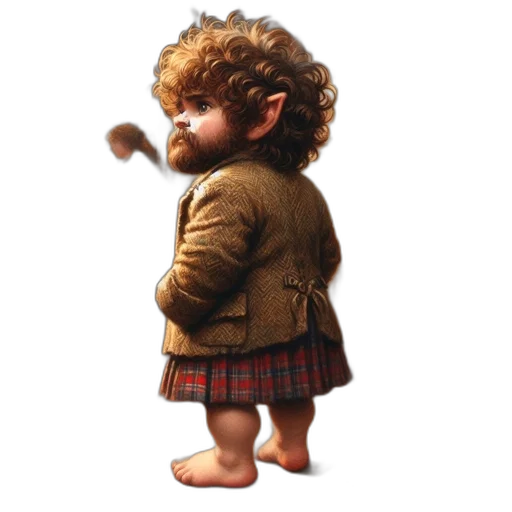 jacket, hair, photorealistic, concept art, oil painting, contemplative, dwarf, tweed transparent PNG cut-out