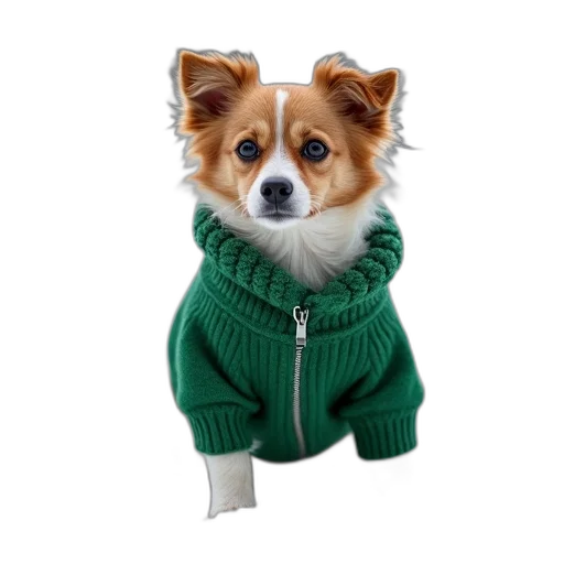 jacket, animal, creature, hat, 3d render, photorealistic, green, small transparent PNG cut-out