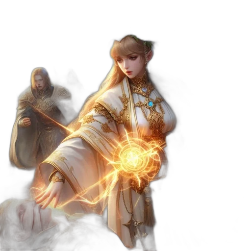 staff, sword, weapon, dragon, fantasy art, concept art, photorealistic, 3d render transparent PNG cut-out