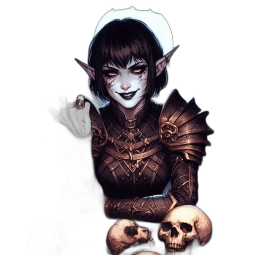 staff, face, fantasy art, concept art, pixel art, comic book art, dark, female transparent PNG cut-out