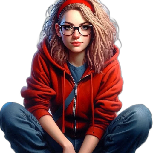 jacket, face, staff, hair, photorealistic, cartoon, comic book art, fantasy art transparent PNG cut-out