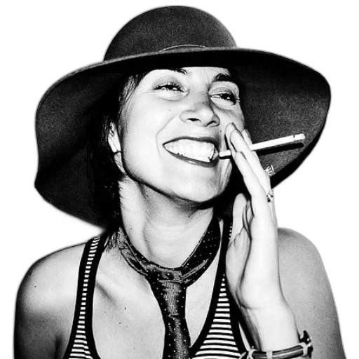 hat, face, jewelry, staff, photorealistic, woman, wide-brimmed, striped transparent PNG cut-out