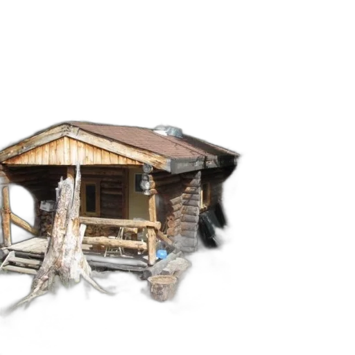 building, furniture, 3d render, photorealistic, concept art, rustic, log, cabin transparent PNG cut-out