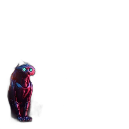 creature, animal, robot, mask, 3d render, concept art, pixel art, photorealistic transparent PNG cut-out