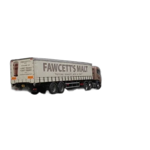 3d render, truck, word, fawcett, malt, driving, down, street transparent PNG cut-out