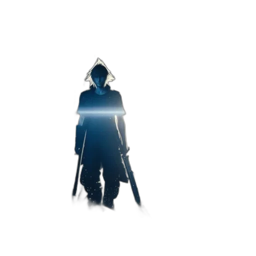 sword, jacket, staff, weapon, concept art, 3d render, pixel art, fantasy art transparent PNG cut-out