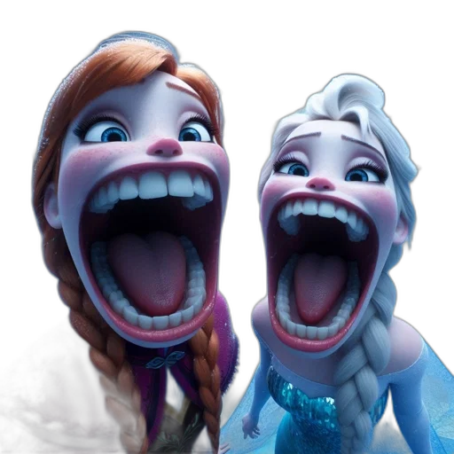 face, 3d render, concept art, fantasy art, photorealistic, underwater, anna, elsa transparent PNG cut-out