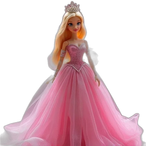 dress, crown, 3d render, concept art, disney, fairies, coronation, doll transparent PNG cut-out