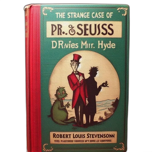 antique, book, cover, displays, eccentric, combination, characters, seuss transparent PNG cut-out
