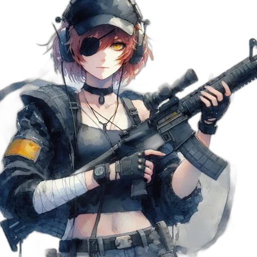 weapon, staff, cyberpunk, anime, concept art, pixel art, monochrome, pastel transparent PNG cut-out