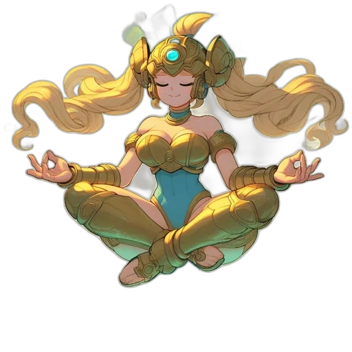 crown, staff, concept art, fantasy art, pixel art, anime, golden, pastel transparent PNG cut-out