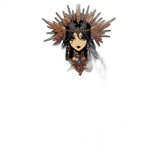 crown, mask, staff, jewelry, fantasy art, concept art, pixel art, 3d render transparent PNG cut-out