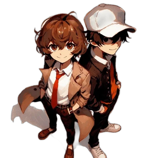 staff, hat, jacket, animal, pixel art, concept art, anime, watercolor transparent PNG cut-out