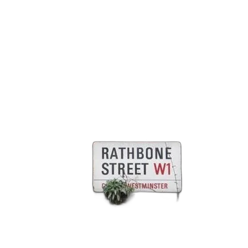 earth tones, monochrome, pastel, sign, rathbone, street, london, older transparent PNG cut-out
