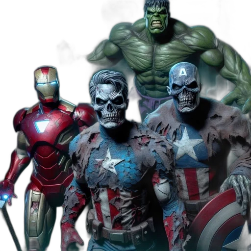 comic book art, concept art, marvel, characters, zombie, style, pose, graveyard transparent PNG cut-out