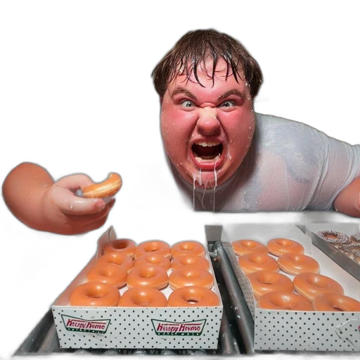 food, creature, animal, 3d render, photorealistic, concept art, man, white transparent PNG cut-out