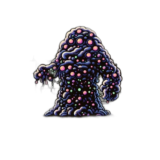 creature, animal, staff, hair, pixel art, concept art, 3d render, fantasy art transparent PNG cut-out