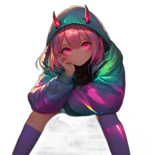 creature, hat, weapon, mask, concept art, anime, cyberpunk, fantasy art transparent PNG cut-out