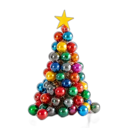 tree, jewelry, 3d render, colorful, christmas, made, entirely, various transparent PNG cut-out