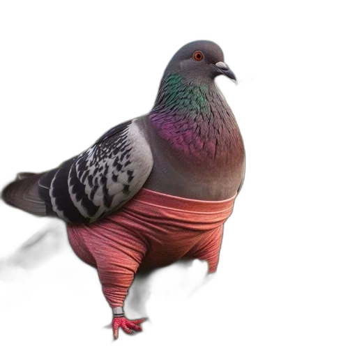 animal, dress, creature, shoes, 3d render, photorealistic, concept art, vaporwave transparent PNG cut-out